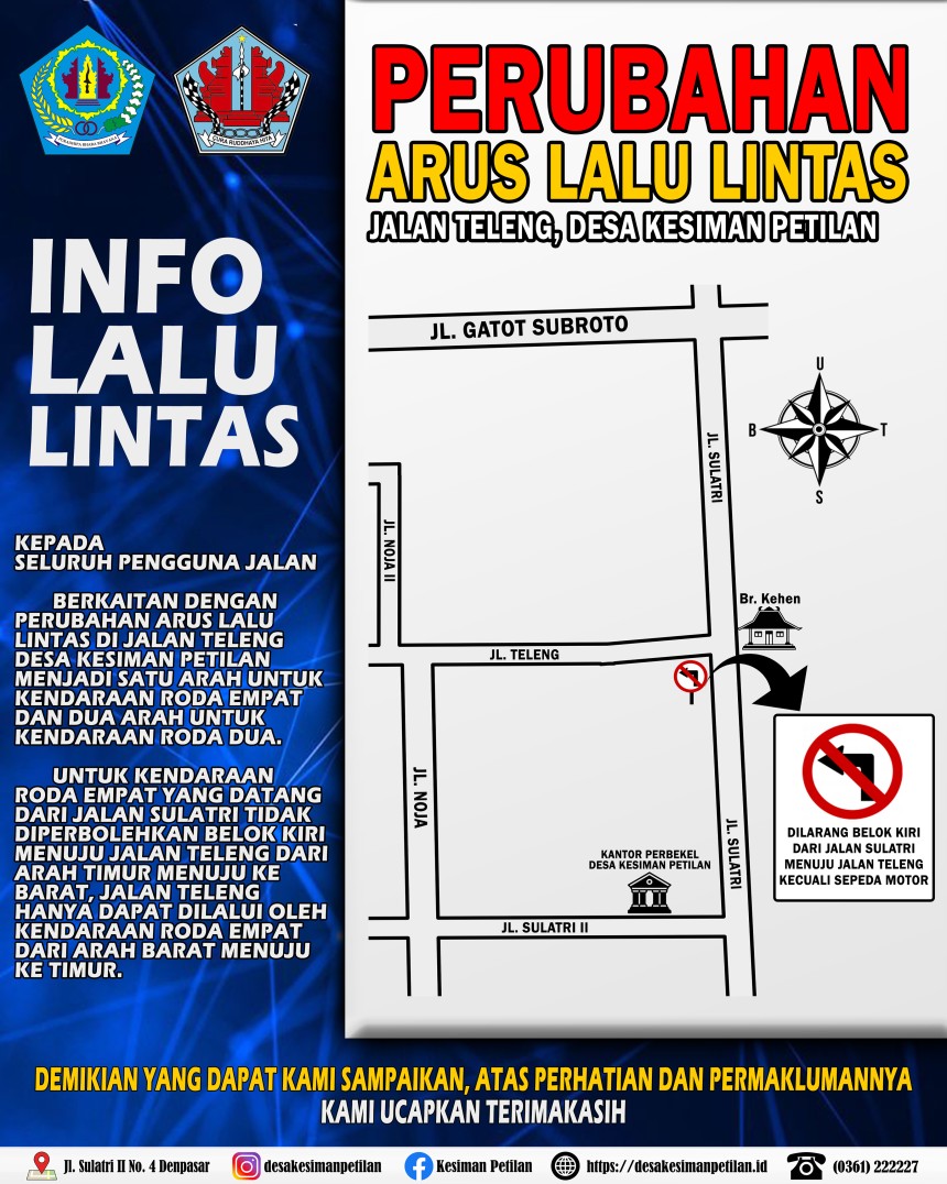 INFORMASI PERUBAHAN ARUS LALU LINTAS
