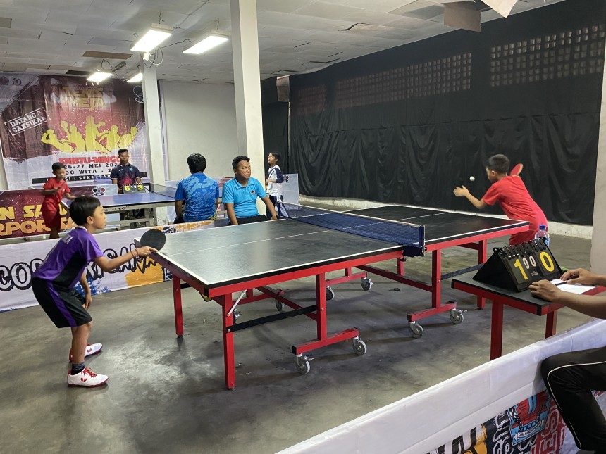 Kegiatan PORJAR Tenis Meja Tingkat SD se-Denpasar Timur