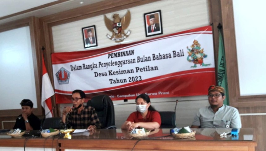 Pembinaan Dalam Rangka Bulan Bahasa Bali Desa Kesiman Petilan Tahun 2023