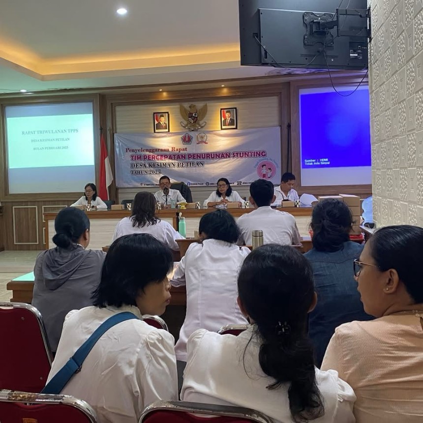 Rapat Rutin Triwulan 1 Percepatan Penurunan Stunting Desa Kesiman Petilan Tahun 2025